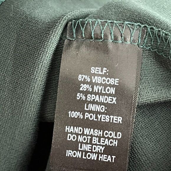 Lulu's Womens Green Square Neck 3/4 Sleeve Zipper Back Fit And Flare Dress Sz XS - Picture 8 of 12